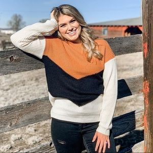 Wanna B Chevron Sweater